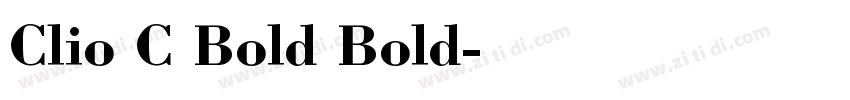 Clio C Bold Bold字体转换